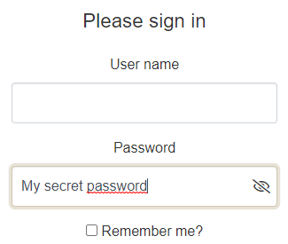 Revealled Password